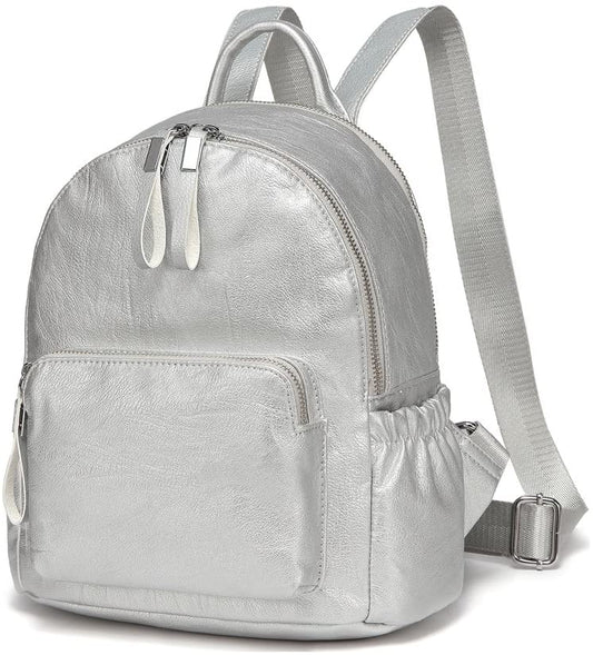 Vaschy Fashion Mini Backpack - Silver