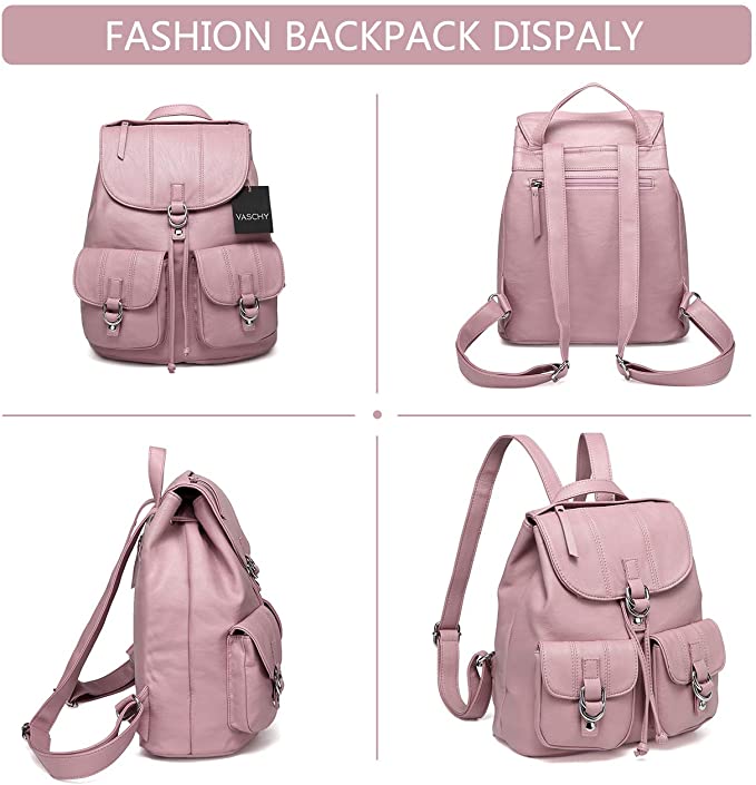 Vaschy Classic Large Backpack- Pink