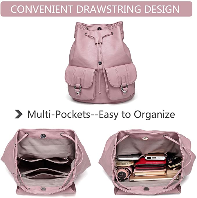 Vaschy Classic Large Backpack- Pink