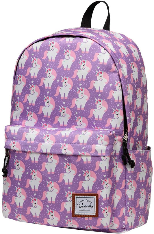 Vaschy Teen Girl School Backpack - Pink Unicorn