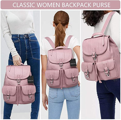 Vaschy Classic Large Backpack- Pink