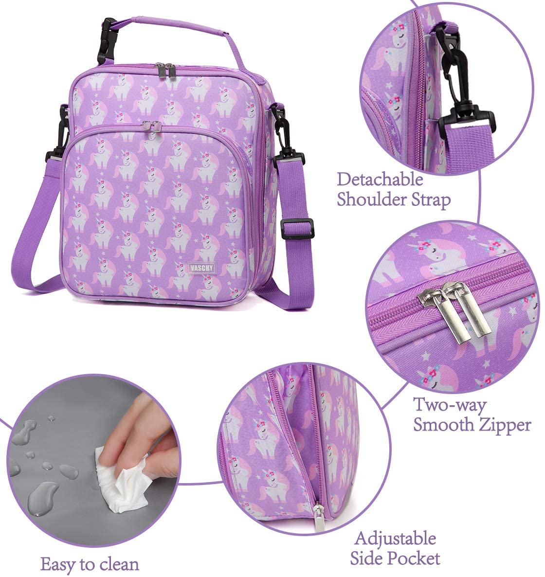 Vaschy Lunch Boxes Bag - Cute Unicorn