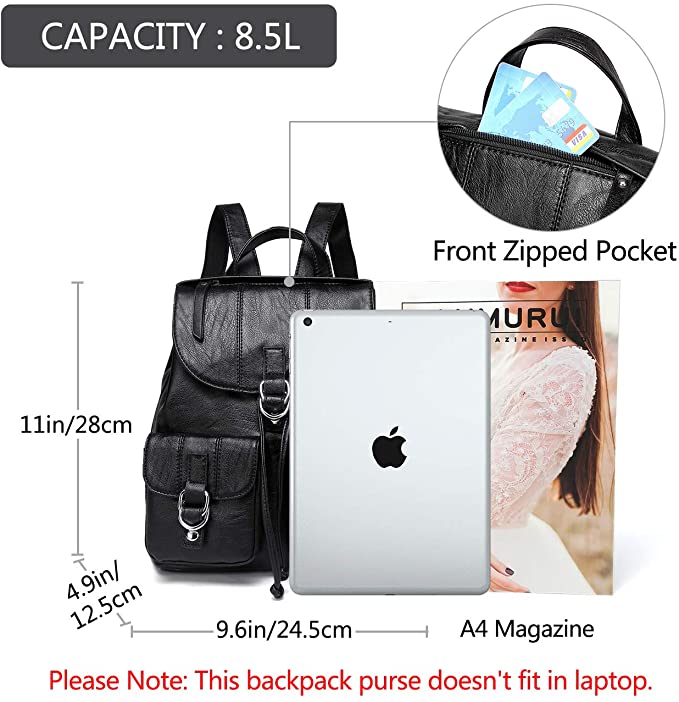 Vaschy Classic Small Backpack - Black