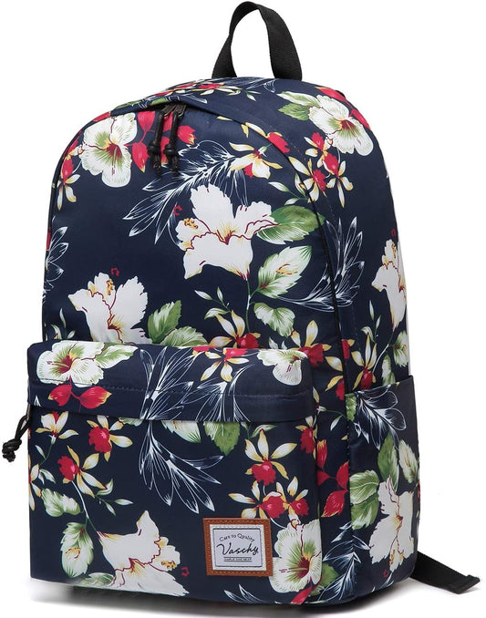 Vaschy Teen Girl School Backpack - Navy blue