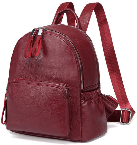 Vaschy Fashion Mini Backpack - Burgundy