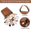 Vaschy Elegant 3 Ways Mini Backpack - Brown