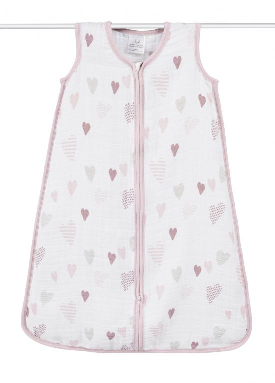 Aden and Anais - heartbreaker 1 TOG classic muslin sleeping bag S - Artock Australia