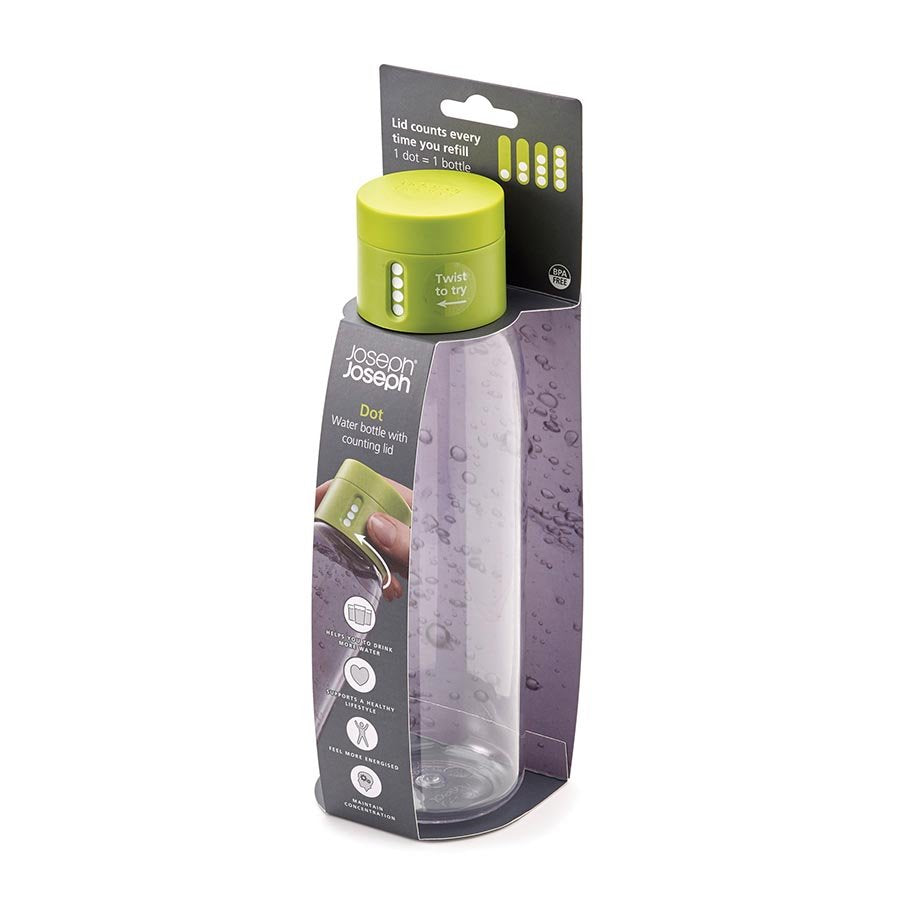 Joseph Joseph - Dot Hydration-Tracking Bottle - Green - Artock Australia