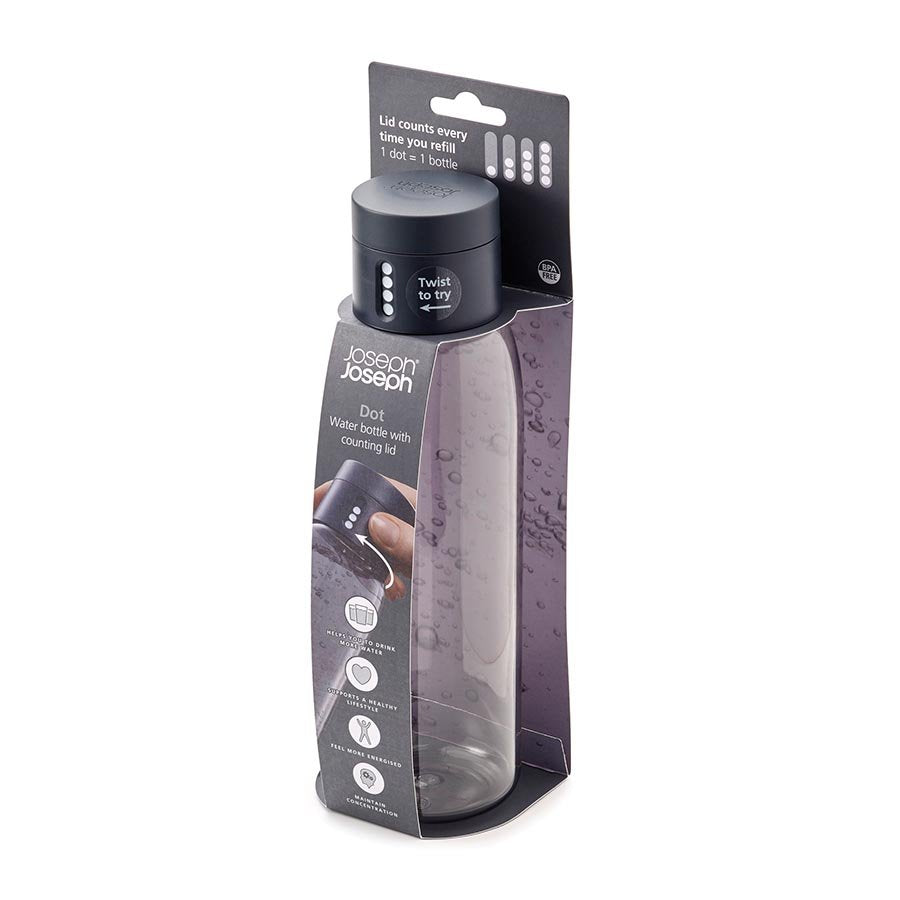 Joseph Joseph - Dot Hydrationtracking Bottle - Grey - Artock Australia