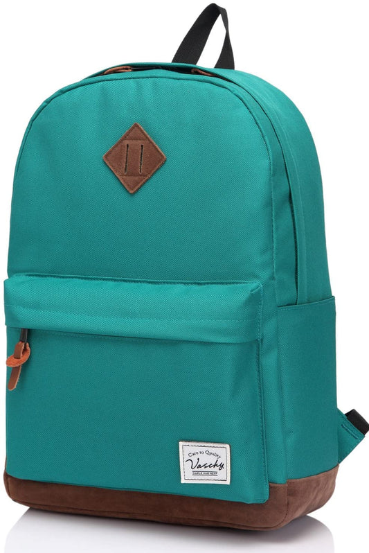 Vaschy Classic School  Backpack - Bluish Green