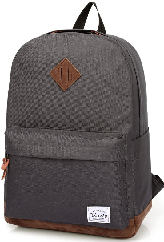 Vaschy Classic School  Backpack - Dark Gray