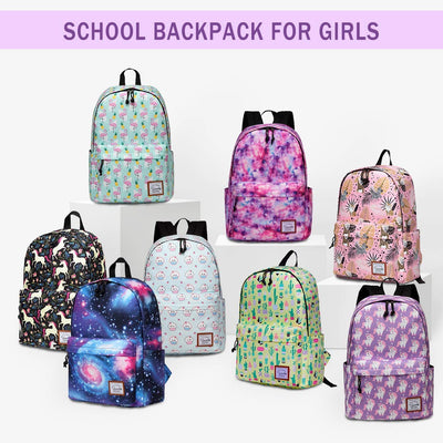 Vaschy Teen Girl School Backpack - Pink Unicorn