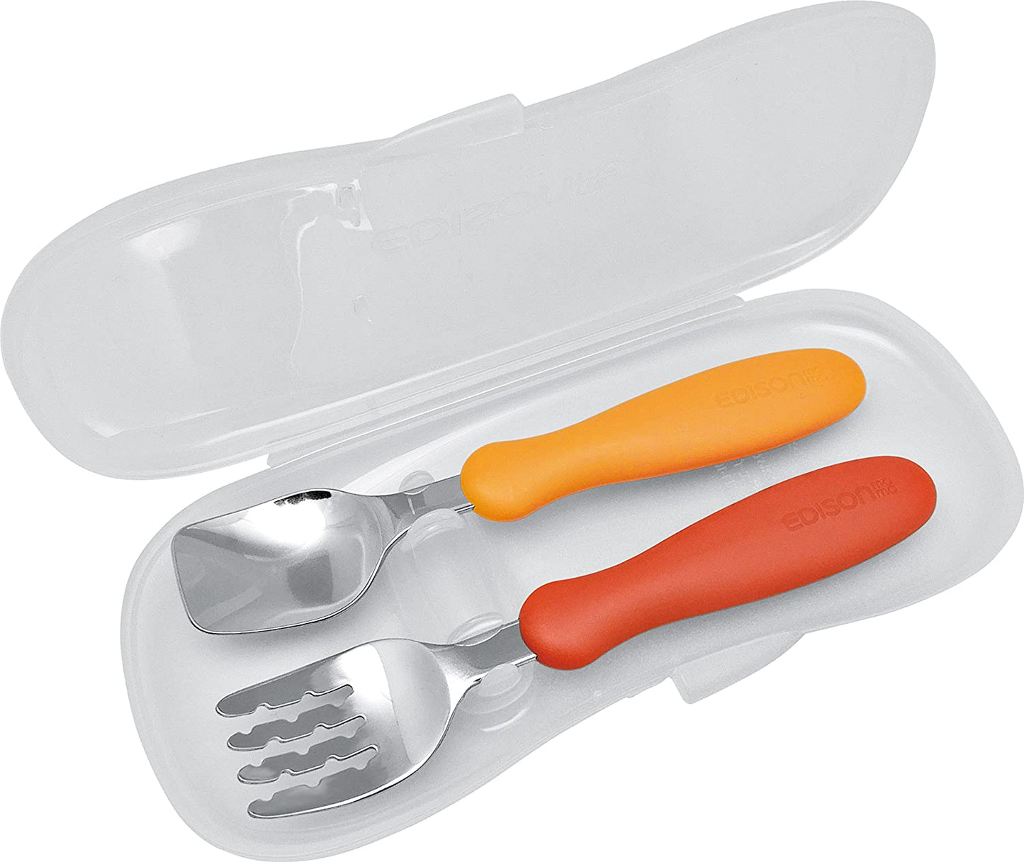 Edison Mama Baby Fork & Spoon Set - Pumpkin & Carrot