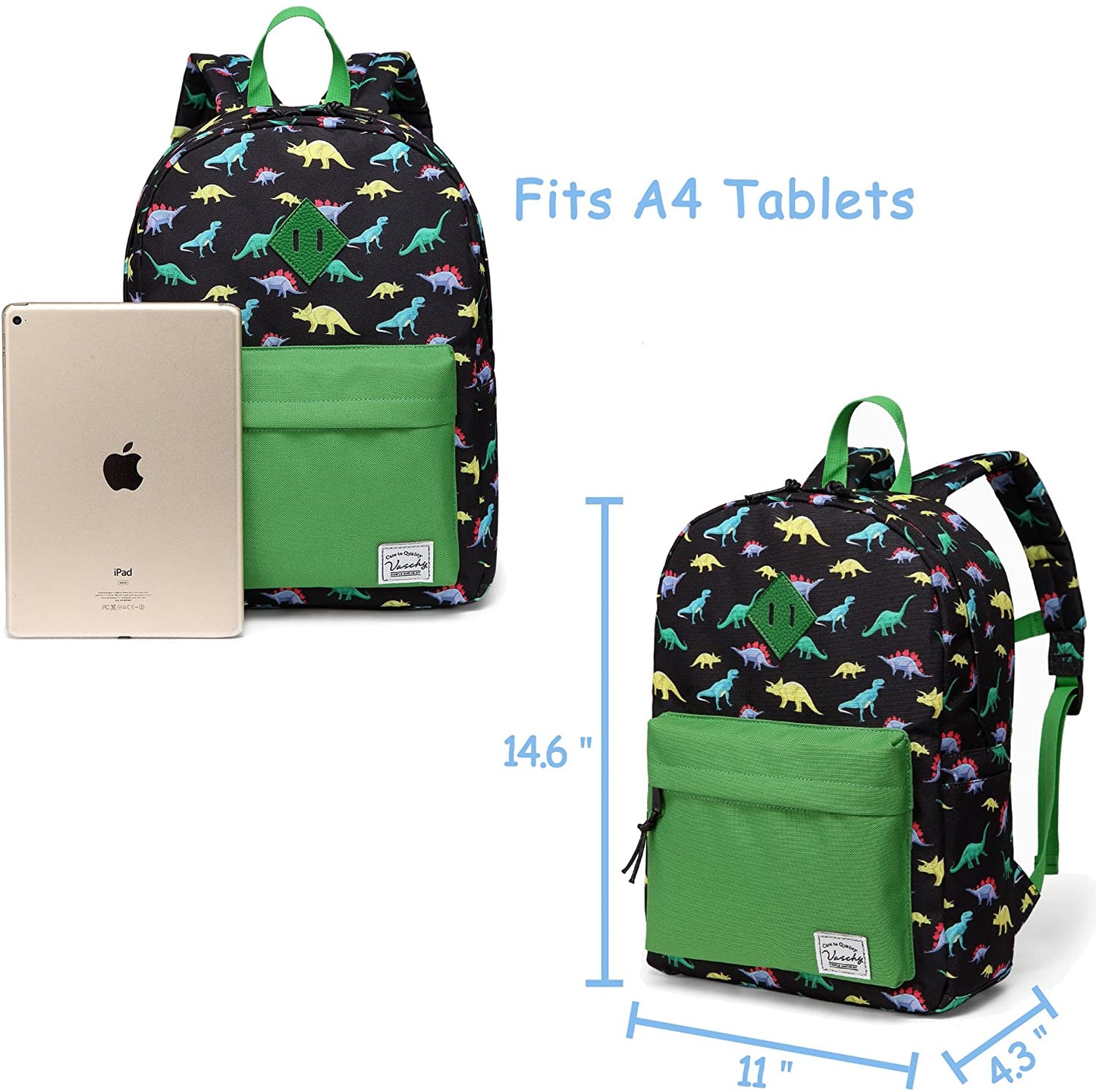 Vaschy Kids Backpacks - Cute Dinosaur