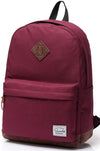 Vaschy Classic School  Backpack - Burgundy