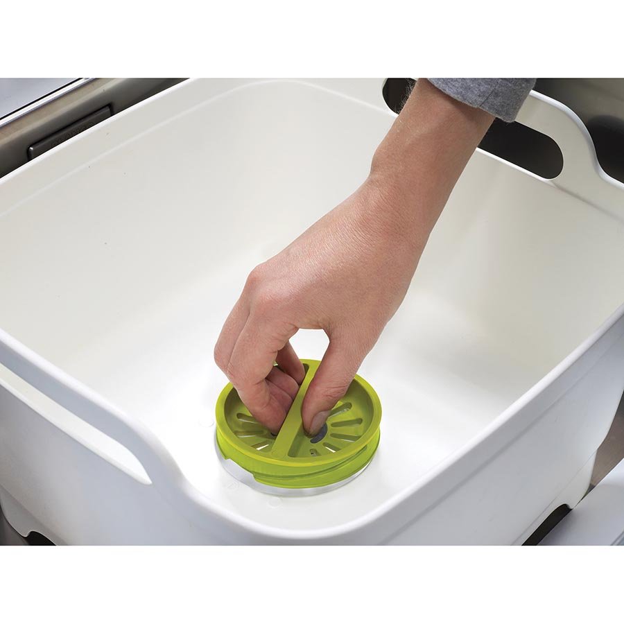 Joseph Joseph - Wash & Drain Washing Up Bowl-White/Green - Artock Australia