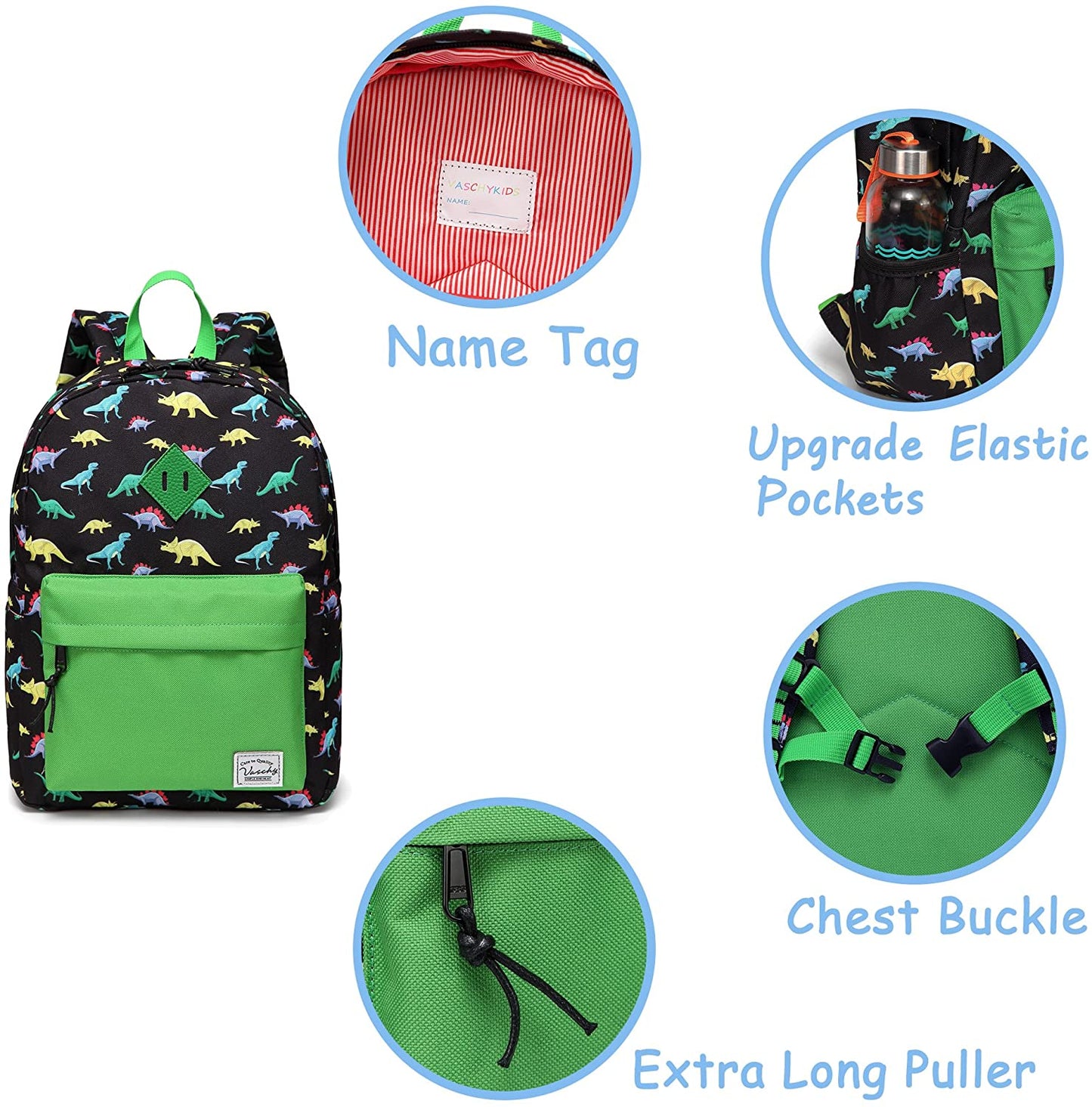 Vaschy Kids Backpacks - Cute Dinosaur