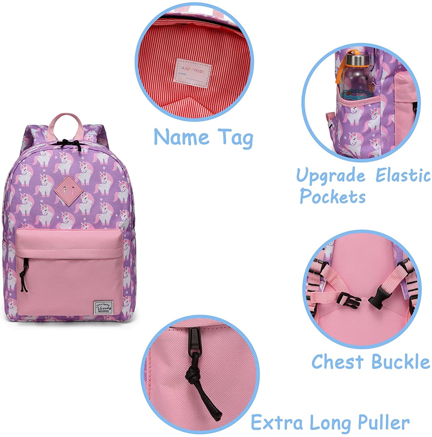 Vaschy Kids Backpacks - Pink Unicorn