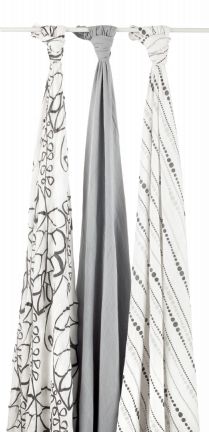 Aden and Anais - moonlight 3-pack silky soft swaddles - Artock Australia