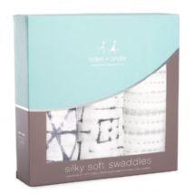 Aden and Anais - pebble shibori 3-pack silky soft swaddles - Artock Australia