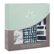 Aden and Anais - seaport 3-pack silky soft bamboo swaddles - Artock Australia