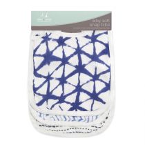 Aden and Anais - indigo bamboo 3-pack snap bibs - Artock Australia