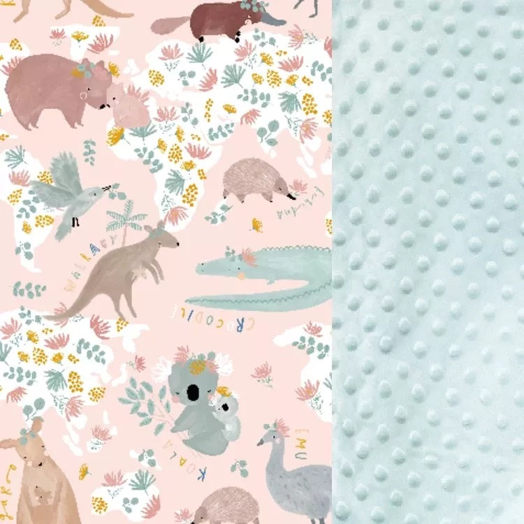 Light Blanket Adult - Dundee Friends Pink - Smoke Mint