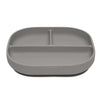 Divided Plate With Lid - Silver Grey