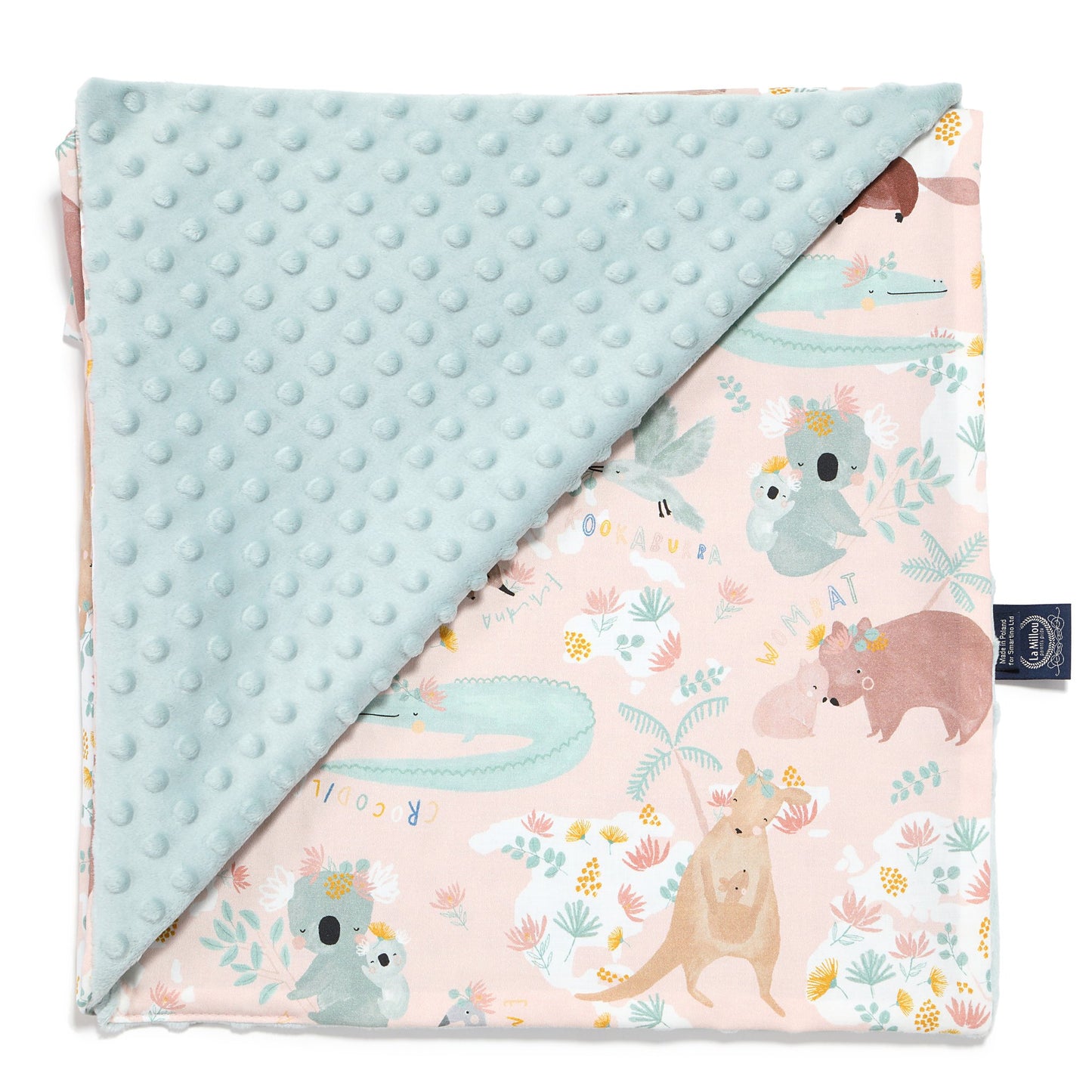 Light Blanket Adult - Dundee Friends Pink - Smoke Mint