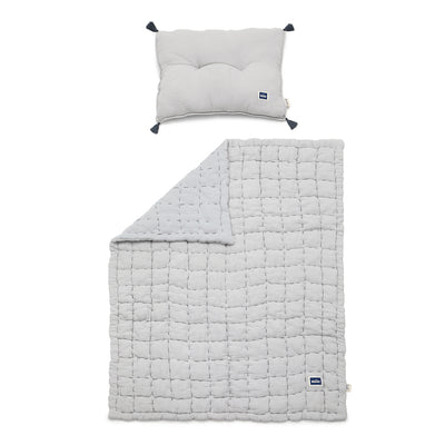 Biscuits Quilted Blanket Bedding Set Large - Stone