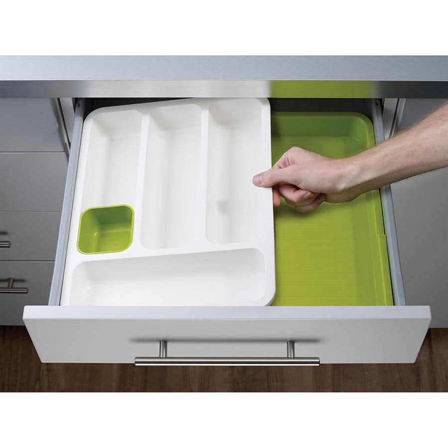 Joseph Joseph - DrawerStore - Cutlery Tray-White/ Green - Artock Australia