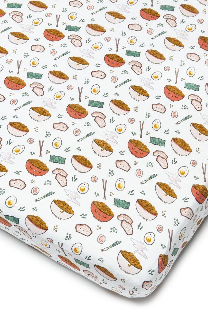 Fitted Crib Sheet - Ramen