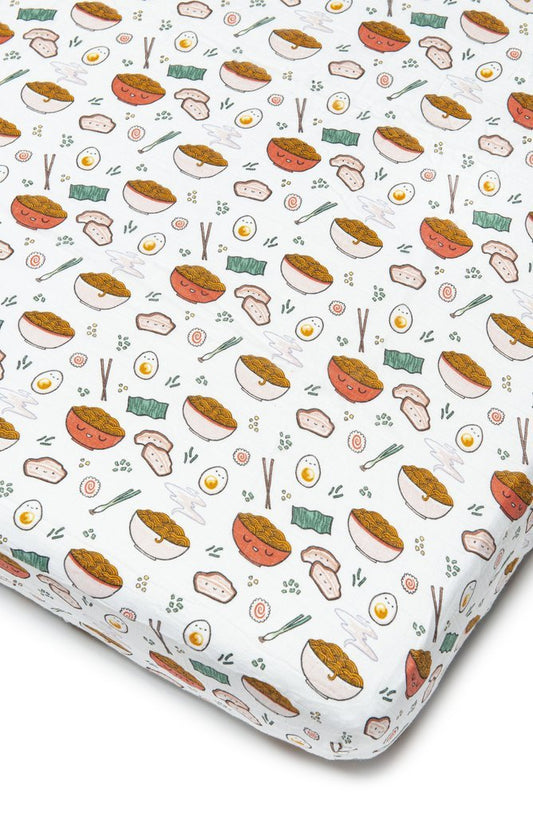 Fitted Crib Sheet - Ramen