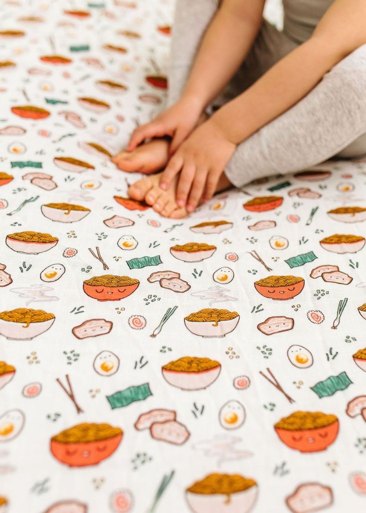 Fitted Crib Sheet - Ramen