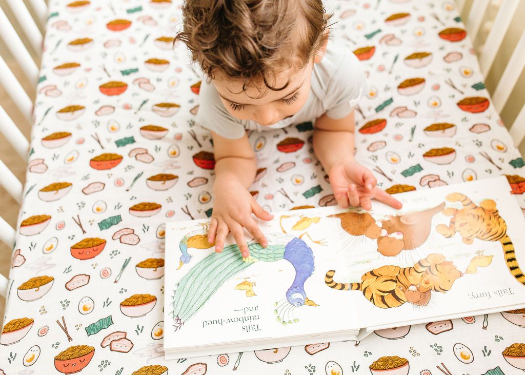 Fitted Crib Sheet - Ramen
