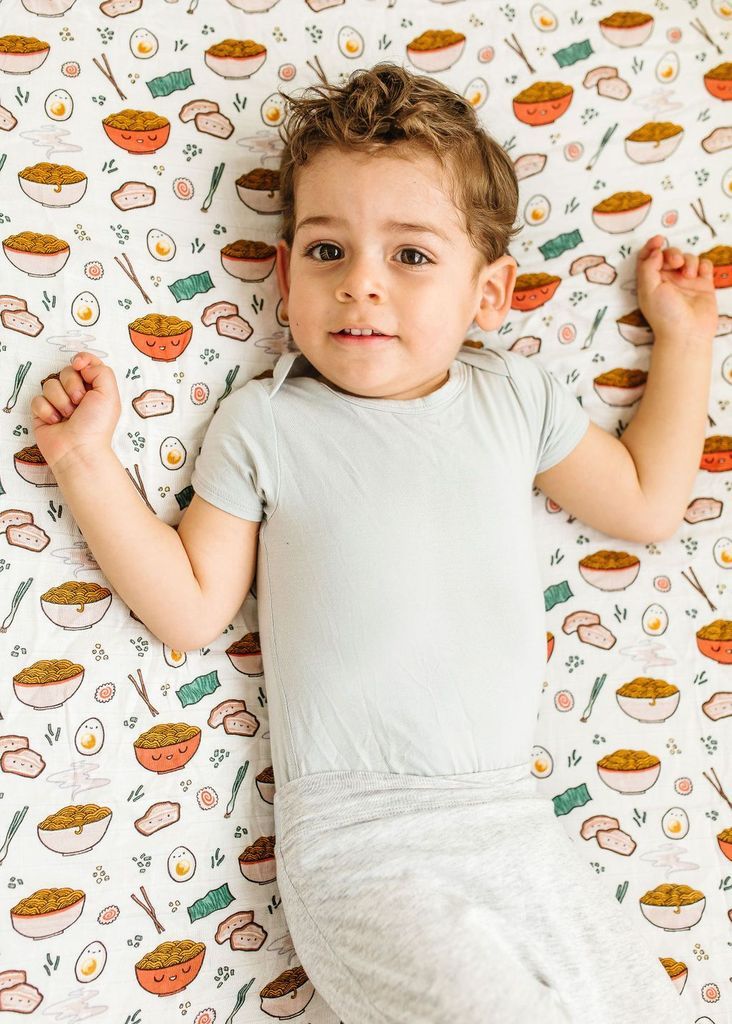 Fitted Crib Sheet - Ramen