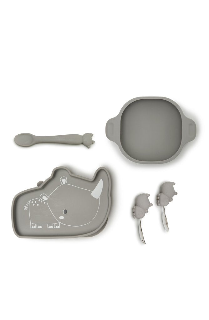 Silicone Snack Bowl - Silver Grey