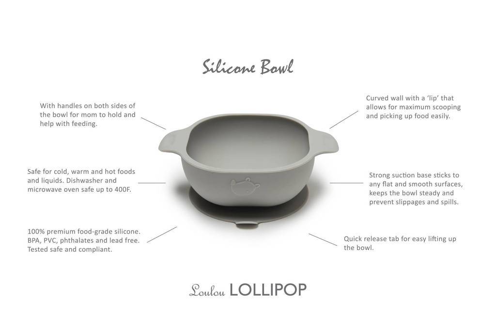 Silicone Snack Bowl - Silver Grey