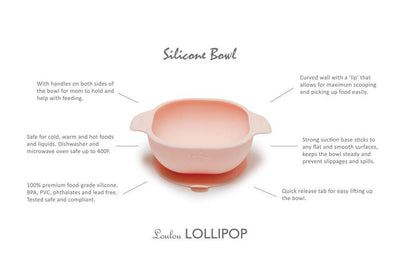 Silicone Snack Bowl - Blush Pink