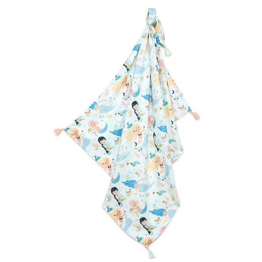 Bamboo Swaddle Blanket King - Mermaid Playground