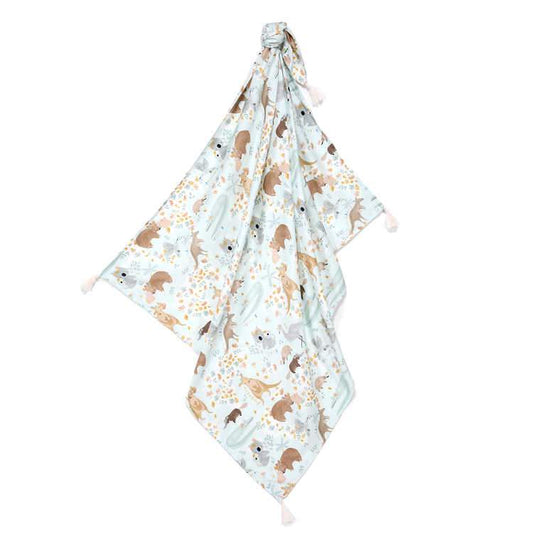 Bamboo Swaddle Blanket King - Dundee Friends Blue