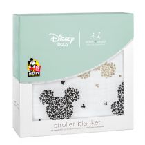 Aden and Anais - mickey's 90th - montage metallic stroller blanket (limited edition) - Artock Australia