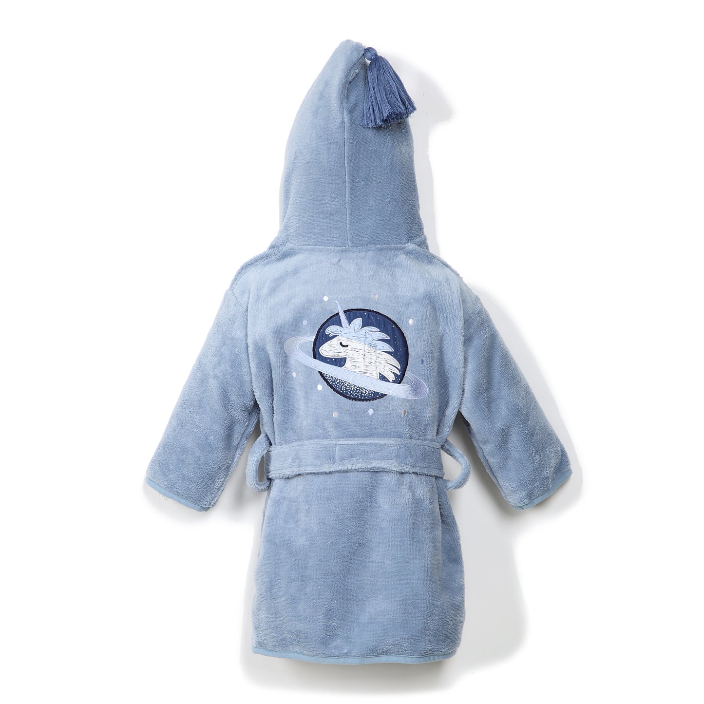 Bathrobe Bamboo Soft Medium - Universe of Unicorn (Blue) - Dusty Blue