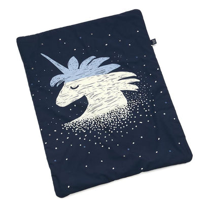 Light Blanket Medium - Universe of Unicorn (blue) - Ecru