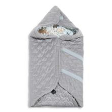 Car Seat Blanket Organic Jersey Collection - Dundee Friends Blue - Grey