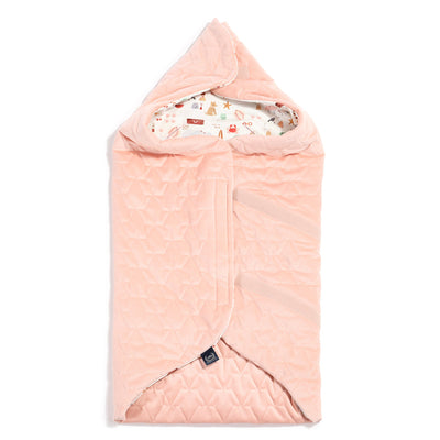 Car Seat Blanket Organic Jersey Collection - French Riviera Girl - Powder Pink