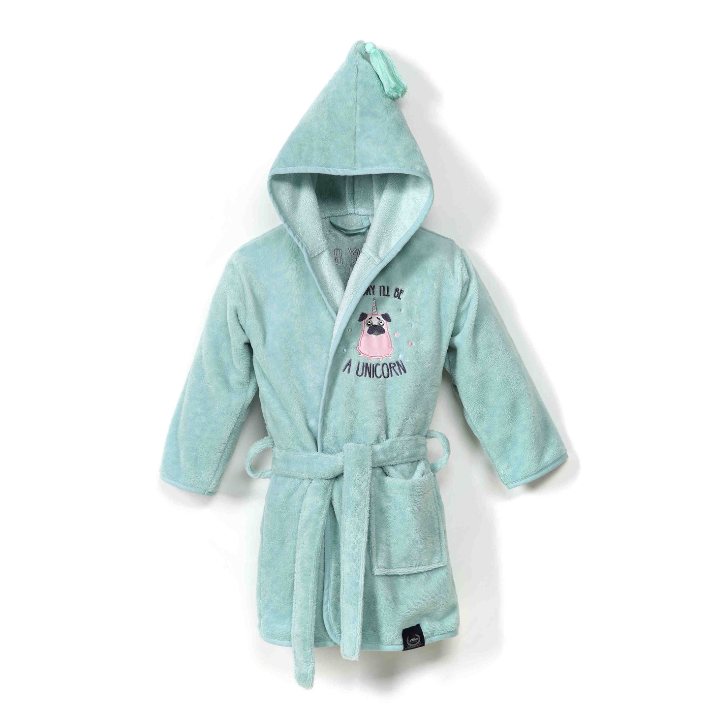 La Millou - Bathrobe Bamboo Soft | Medium | Doggy Unicorn | Mint - Artock Australia