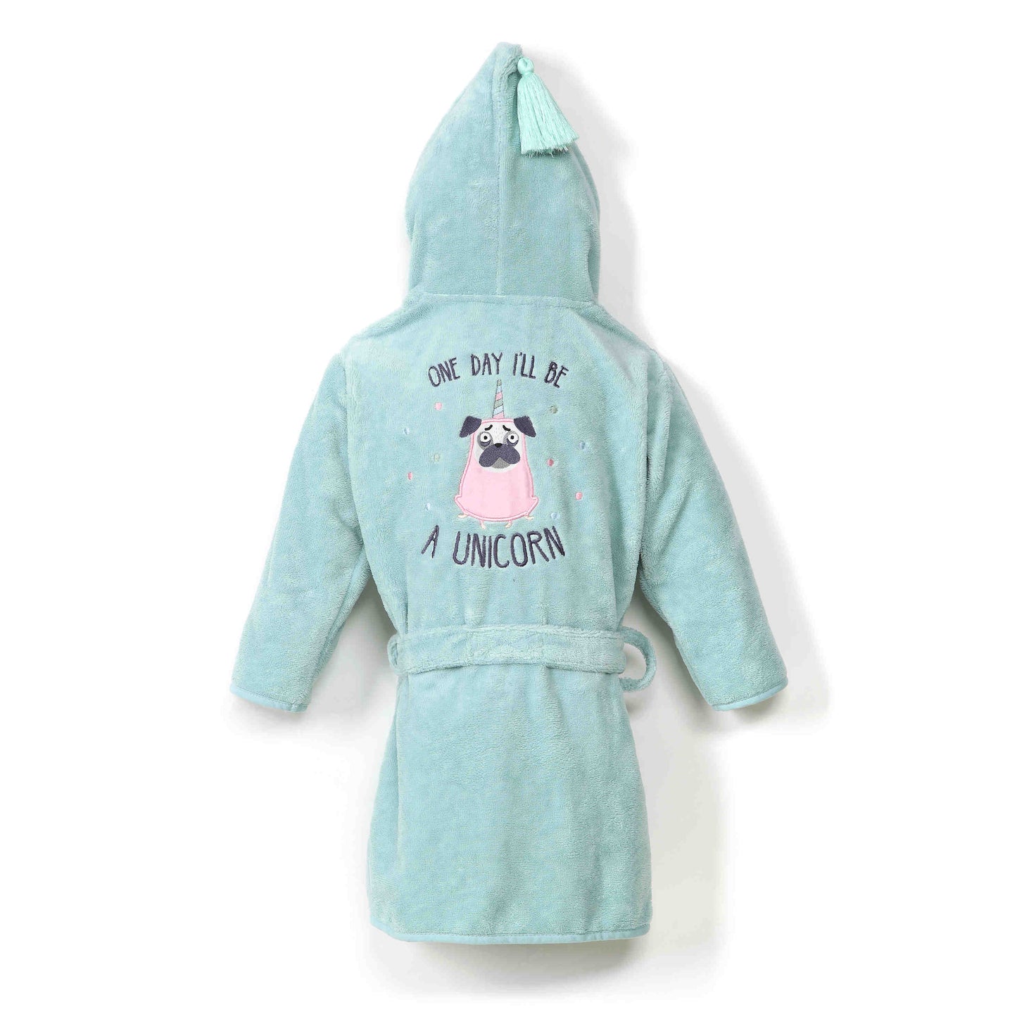 La Millou - Bathrobe Bamboo Soft | Medium | Doggy Unicorn | Mint - Artock Australia
