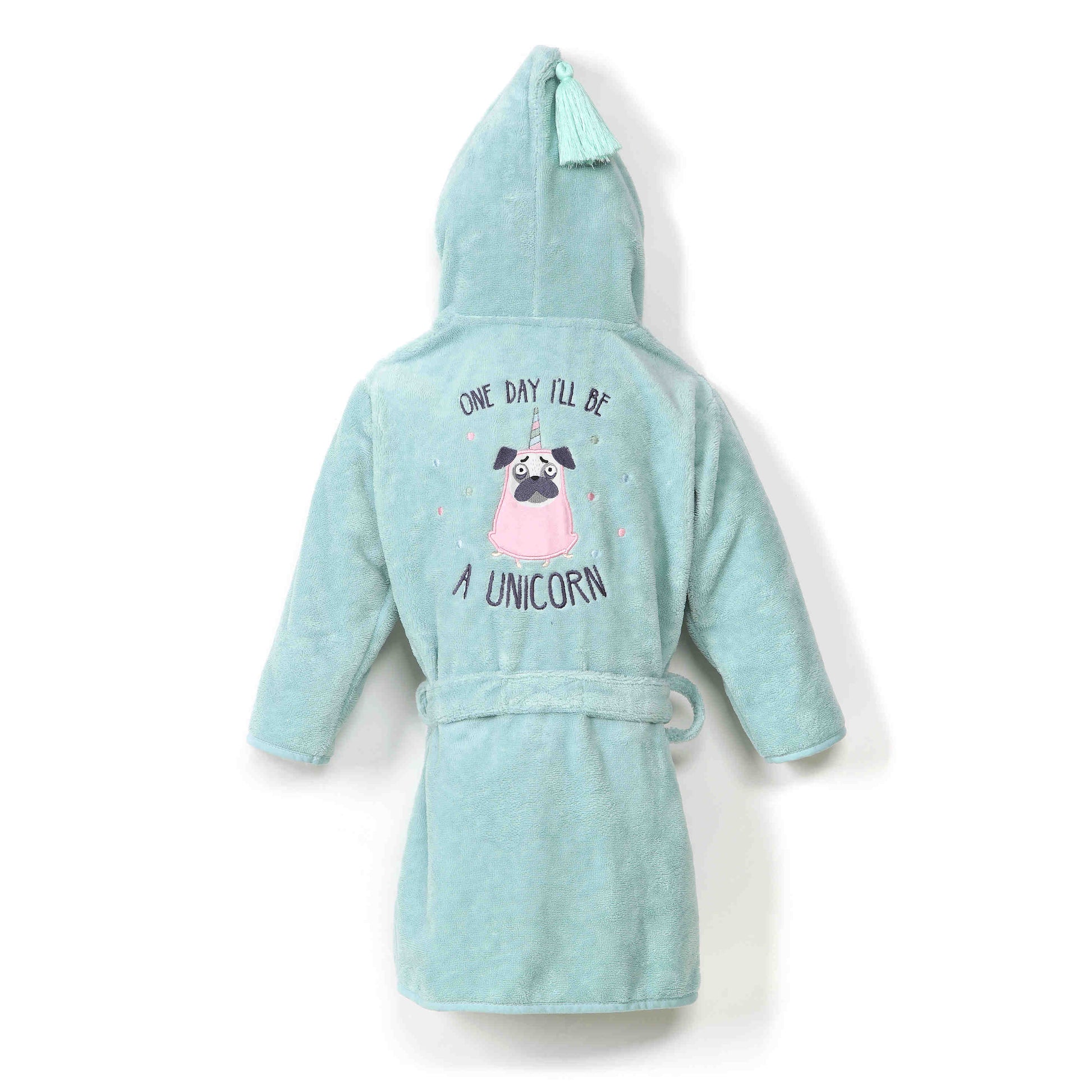 La Millou - Bathrobe Bamboo Soft | Medium | Doggy Unicorn | Mint - Artock Australia