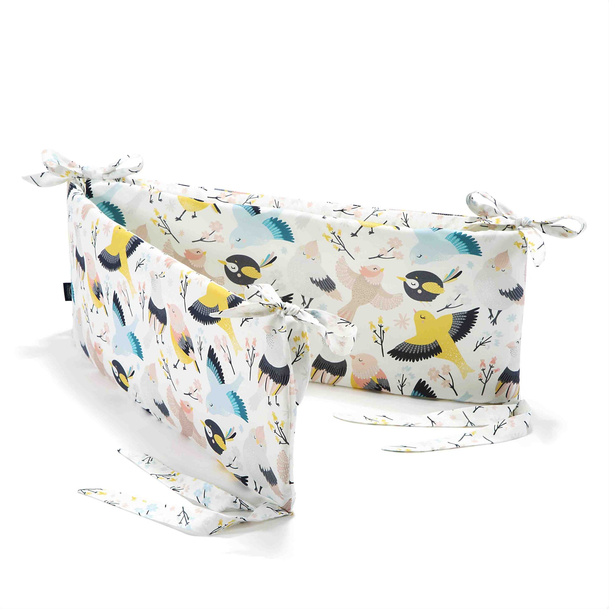 La Millou - Bed Bumper - Cute Birds Vivid & Cute Flowers Vivid - Artock Australia